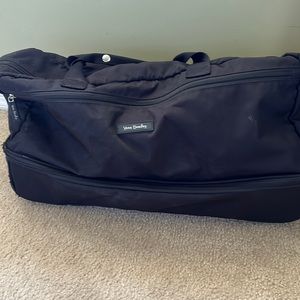 Vera Bradley Black rolling travel luggage